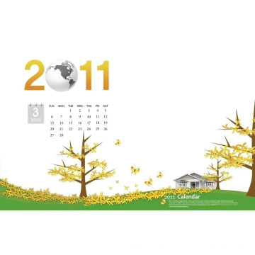 Новый ежемесячный настенный календарь на 2015 год новогодний подарок